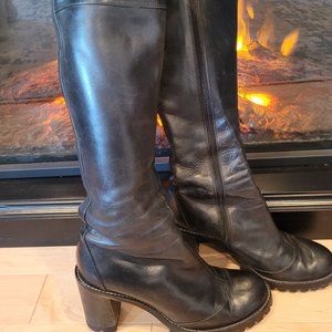 Marc by Marc Jacobs black leather motorcycle boots, 6.5